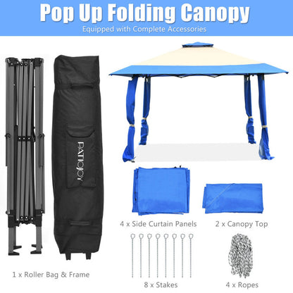 13 X 13 Feet Pop up Gazebo Tent with Carry Bag for Patio Garden