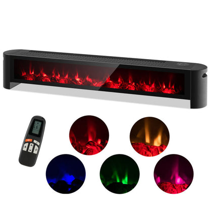 1400W Baseboard Electric Heater with Realistic Multicolor Flame