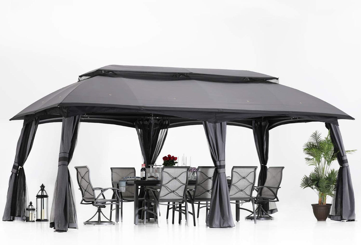 10X20 Outdoor Gazebo - Patio Gazebos with Mosquito Netting and Double