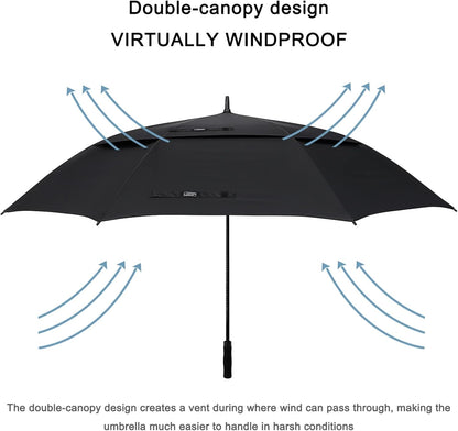 72 Inch Huge Large Oversize Golf Umbrella Automatic Open Double Canopy