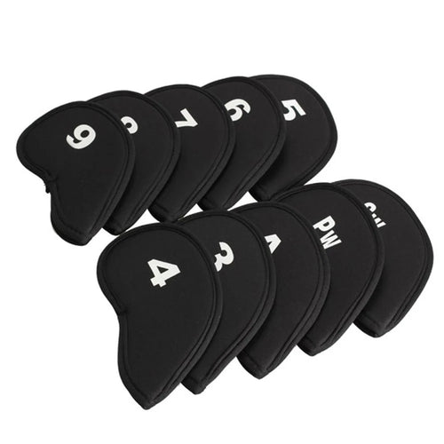 10Pcs/set Golf Iron Head Covers Iron Golf Club Protective