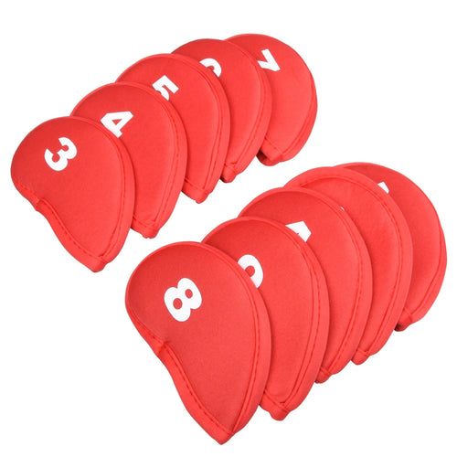 10Pcs/set Golf Iron Head Covers Iron Golf Club Protective