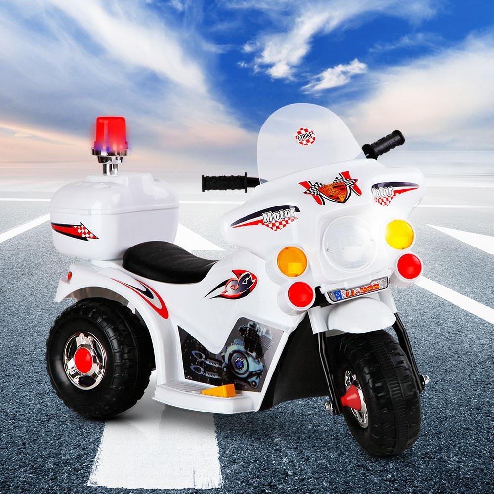 Rigo Kids Electric Ride On Police Motorcycle Motorbike 6V Battery