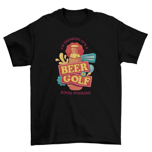 Beer and golf sport t-shirt