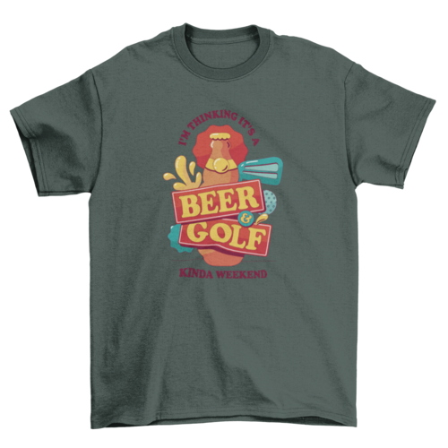 Beer and golf sport t-shirt