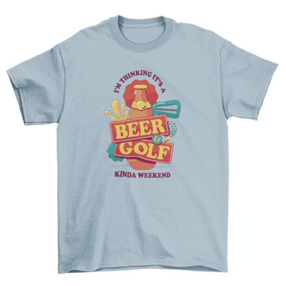 Beer and golf sport t-shirt