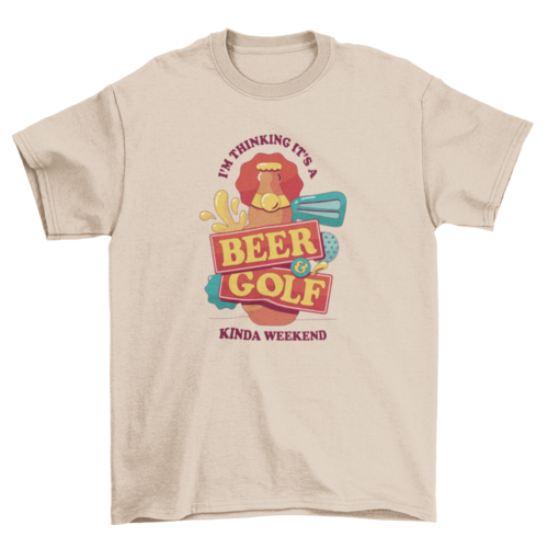 Beer and golf sport t-shirt