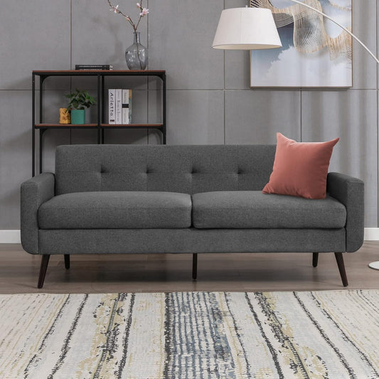 Oversized Modern Sofa: Button-Tufted, Easy Assembly